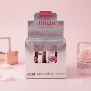 ست لیپ گلاس و خط لب موکالوره طرح KIKO